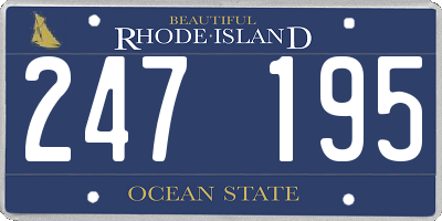 RI license plate 247195