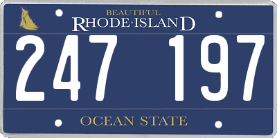 RI license plate 247197