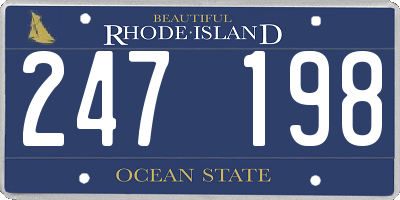 RI license plate 247198