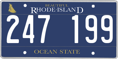 RI license plate 247199