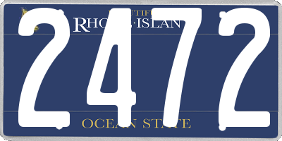 RI license plate 2472