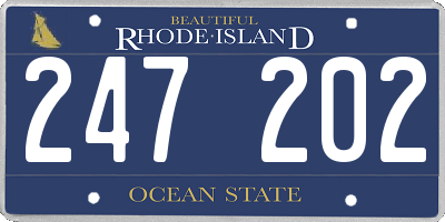 RI license plate 247202