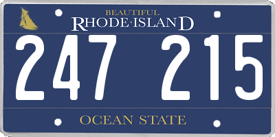 RI license plate 247215
