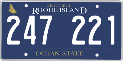 RI license plate 247221