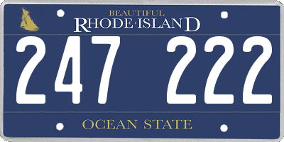 RI license plate 247222