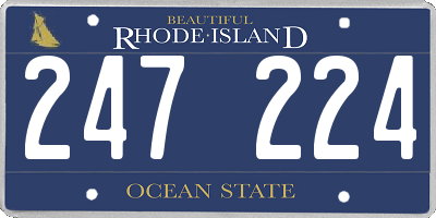 RI license plate 247224