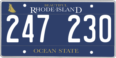 RI license plate 247230