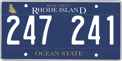 RI license plate 247241