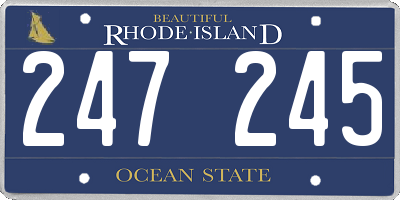 RI license plate 247245