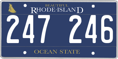 RI license plate 247246
