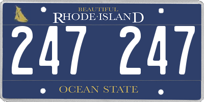 RI license plate 247247