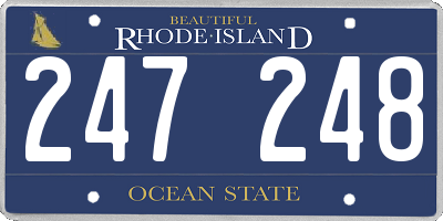 RI license plate 247248