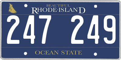 RI license plate 247249