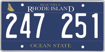 RI license plate 247251