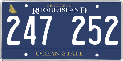 RI license plate 247252