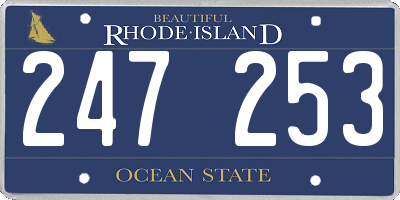 RI license plate 247253