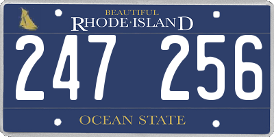 RI license plate 247256