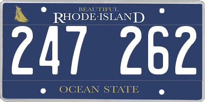 RI license plate 247262