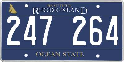 RI license plate 247264