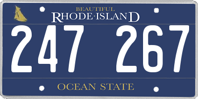 RI license plate 247267
