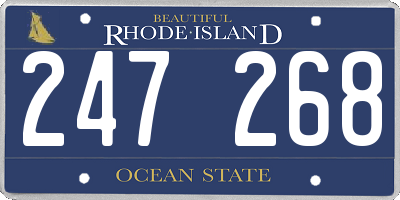 RI license plate 247268