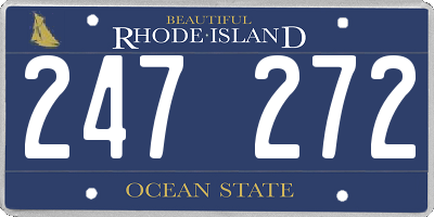 RI license plate 247272