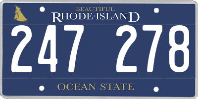 RI license plate 247278
