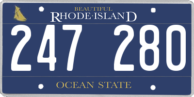 RI license plate 247280