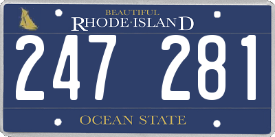 RI license plate 247281