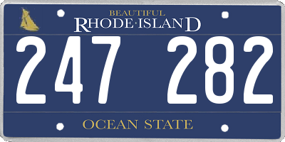 RI license plate 247282