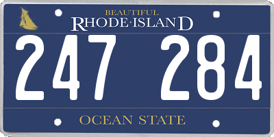 RI license plate 247284