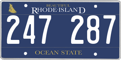 RI license plate 247287