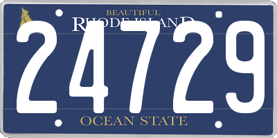 RI license plate 24729