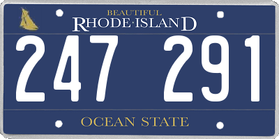 RI license plate 247291