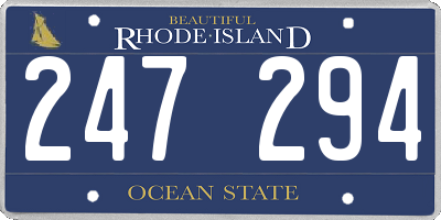 RI license plate 247294