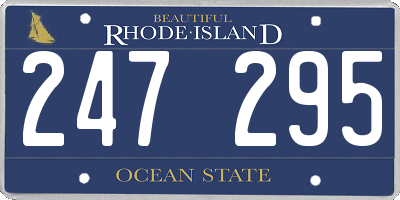 RI license plate 247295