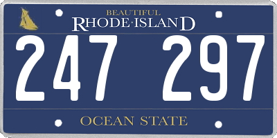 RI license plate 247297