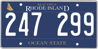RI license plate 247299