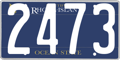 RI license plate 2473