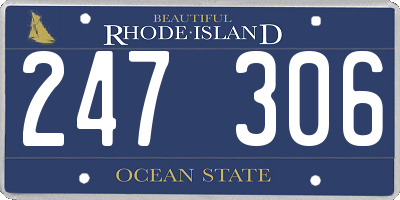 RI license plate 247306