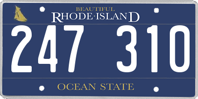 RI license plate 247310