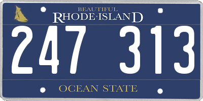RI license plate 247313