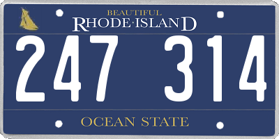 RI license plate 247314