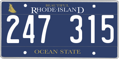 RI license plate 247315