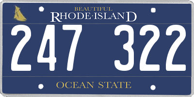 RI license plate 247322