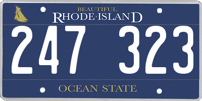 RI license plate 247323