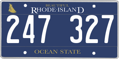 RI license plate 247327
