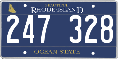 RI license plate 247328