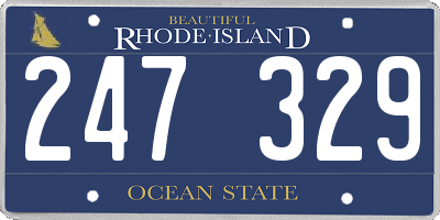 RI license plate 247329