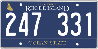 RI license plate 247331